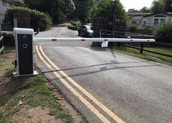 entrance and exit barrier for private residential road